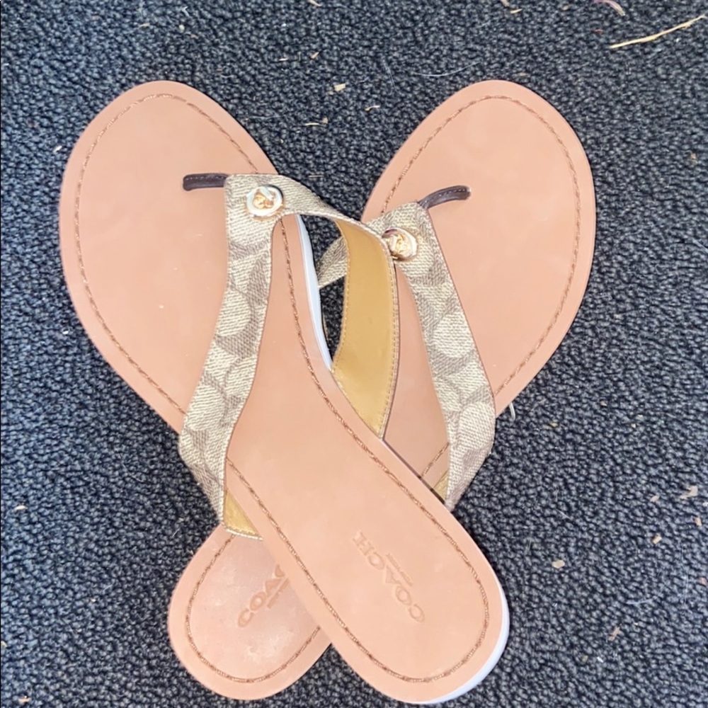 BRAND NEW COACH FLIP FLOPS
